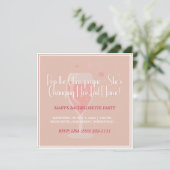 Pop The Champagne Bachelorette Party Invitation (Debout devant)