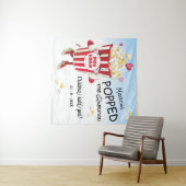 Pop The Question Popcorn Achtergrond voor verlovin Wandkleed (In Situ (horizontaal))