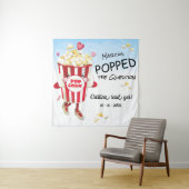 Pop The Question Popcorn Achtergrond voor verlovin Wandkleed (In situ)