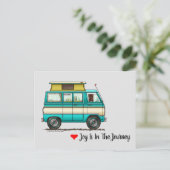 Pop Top Van Camper Briefkaart (Staand voorkant)