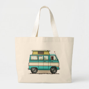 Pop Top Van Camper Grote Tote Bag