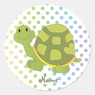 Pop Turtle Sticker! Ronde Sticker