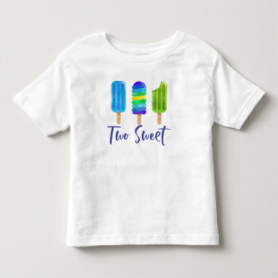 Pop Two Sweet 2de verjaardag blauw groen Kinder Shirts