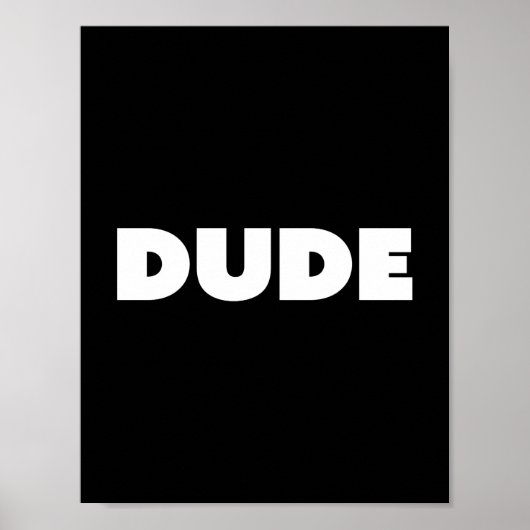 Pop Typografie Black en White  Poster (Voorkant)