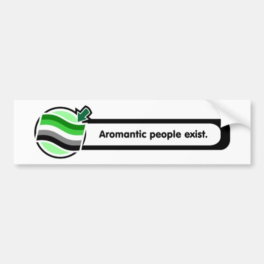 Pop-up Aromantic People bestaat uit Bumpersticker (Voorkant)