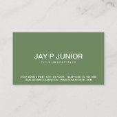 pop up chinook camper rétro greens carte de visite (Dos)