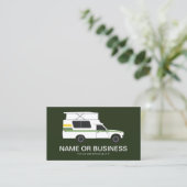 pop up chinook camper rétro greens carte de visite (Debout devant)
