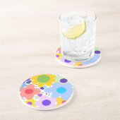 Pop up fleurs dessous de verre de grès (Côté)