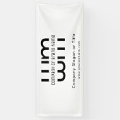 Pop Up Shop Black Modern Business Backdrop Spandoek (Verticaal)