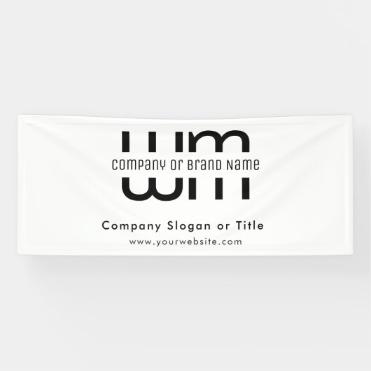 Pop Up Shop Black Modern Business Backdrop Spandoek (Horizontaal)