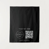 Pop Up Shop Table Runner Banner Logo QR-code Wandkleed (Voorkant)