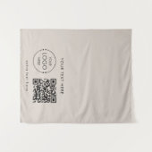 Pop Up Shop Table Runner Banner  Logo QR Code Wandkleed (Voorkant (horizontaal))