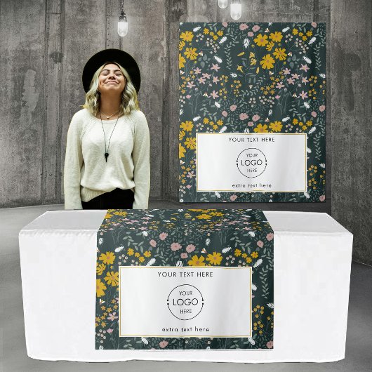 Pop Up Winkel Tafel Runner Banner Logo Wildflowers Wandkleed