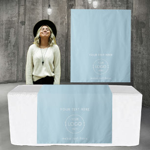 Pop Up Winkel Tafel Runner Sign Zakelijk Logo Blau Wandkleed