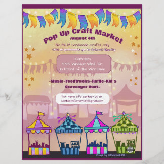Pop-upmarkt evenement flyers (geen AI) Briefhoofd