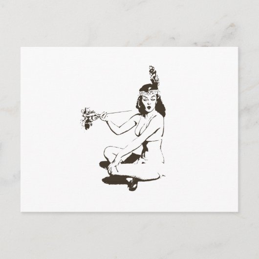  pop-upmeisje briefkaart (Voorkant)