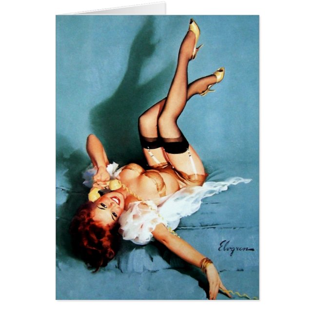  pop-upmeisje op telefoon (Voorkant)