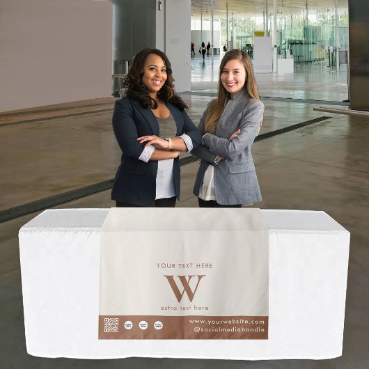 Pop-upwinkel Aangepaste Logo QR-code Tafel Runner Wandkleed