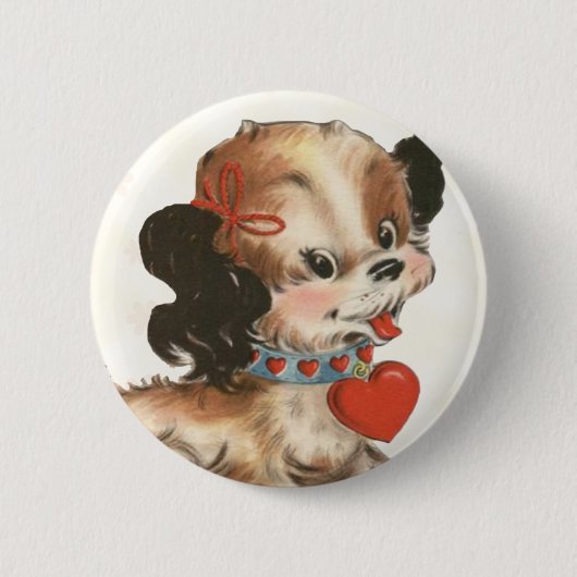 pop Valentijn Kind Ronde Button 5,7 Cm (Voorkant)