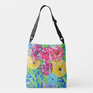 Pop van bloemblaadjes - Bright Floral Tas door J. 