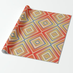 Pop van een alternatief diamantpatroon voor Reds Cadeaupapier