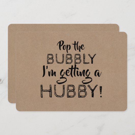 Pop van het Bubbly Funny Bridesmaid Proposal Kaart (Voorkant / Achterkant)