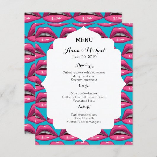 Pop van het Weddenschap Kunstroze Lips Makeup (Voorkant / Achterkant)