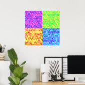 Pop van regenboogballetjes poster (Thuiskantoor)