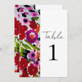 Pop van Vette Kleur Inky Waterverf Flowers Wedding Kaart (Voorkant / Achterkant)