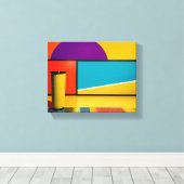 Pop Vibes-Lijst Canvas Afdruk (Insitu (Houten vloer))