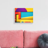 Pop Vibes-Lijst Canvas Afdruk (Insitu (Woonkamer))