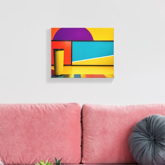 Pop Vibes-Lijst Canvas Afdruk (Insitu (Woonkamer))