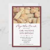 Pop Vin de Cork Invitation Anniversaire (Devant)