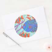 Pop vis ronde sticker (Envelop)