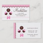 Pop Visitekaartje bakkerij Roze bruin (Voorkant / Achterkant)