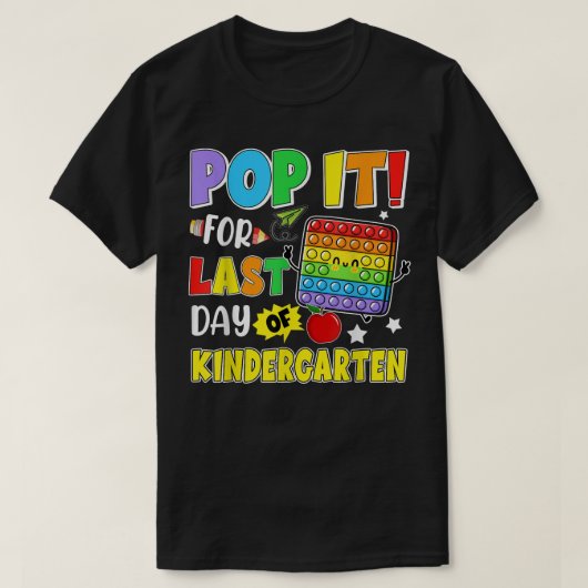 Pop voor de laatste dag van de kindertuin op de la t-shirt (Design voorkant)