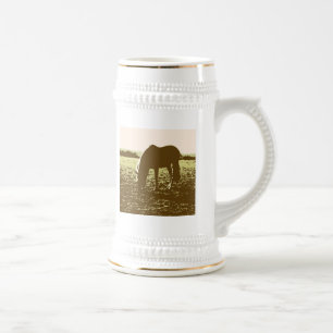 Pop voor paardengrazing bierpul