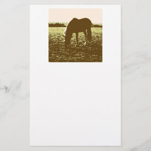 Pop voor paardengrazing briefpapier