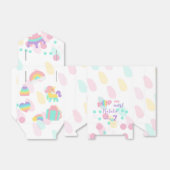 Pop voorbij! Pastel pop het verjaardagskind Bedankdoosjes (Uitgevouwen)