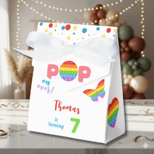 Pop voorbij! Pastel pop het verjaardagskind Bedankdoosjes