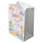 Pop voorbij! Pastel pop het verjaardagskind Medium Cadeauzakje (Voorkant Gekanteld)