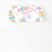 Pop voorbij! Pastel pop het verjaardagskind Spandoek (Insitu)
