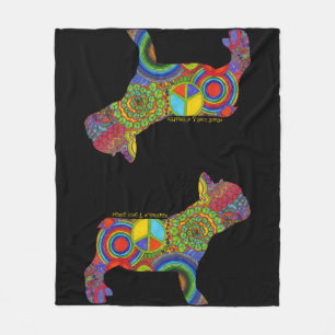 pop "Vredesliefde en koorts" Art Blanket Fleece Deken