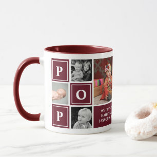 Pop Wij Houden Van Jou Maroon Aangepaste Fotocolla Mok