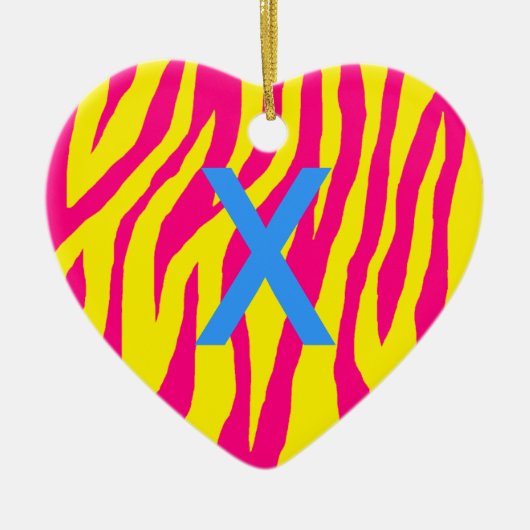 Pop Zebra Keramisch Ornament (Voorkant)