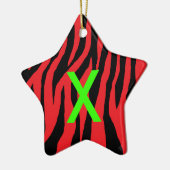 Pop Zebra Keramisch Ornament (Links)