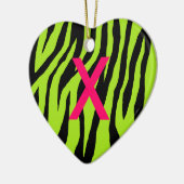 Pop Zebra Keramisch Ornament (Links)