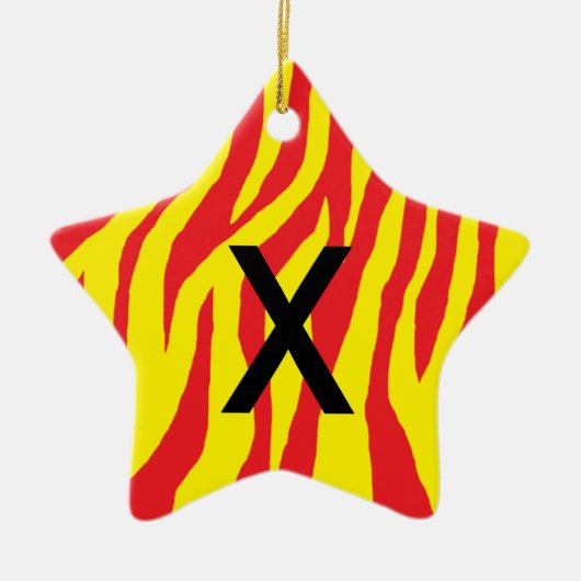 Pop Zebra Keramisch Ornament (Voorkant)