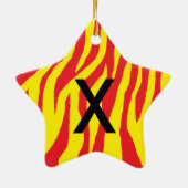 Pop Zebra Keramisch Ornament (Achterkant)