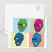 pop zombie briefkaart (Voorkant / Achterkant)